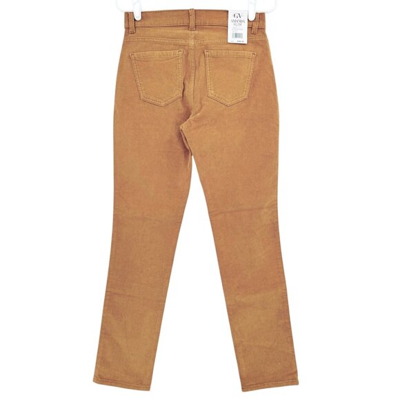 Gloria Vanderbilt Womens Amanda Slim Stretch Cider Spice Corduroy Pants Sz 4 NWT - Picture 2 of 11